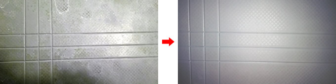 浴室床のクリーニング例写真